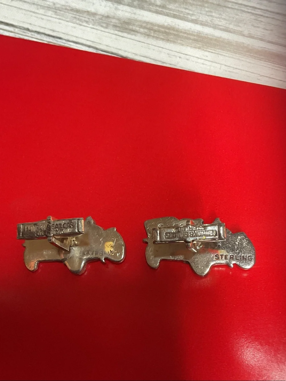 VINTAGE FENWICK & SAILORS MENS STERLING MARKED FORD MODEL T CAR CUFFLINKS